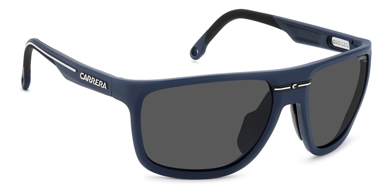 Sonnenbrillen Carrera C Sport 08/S 208403 FLL IR farbe matte blue form rechteckig gläser grey