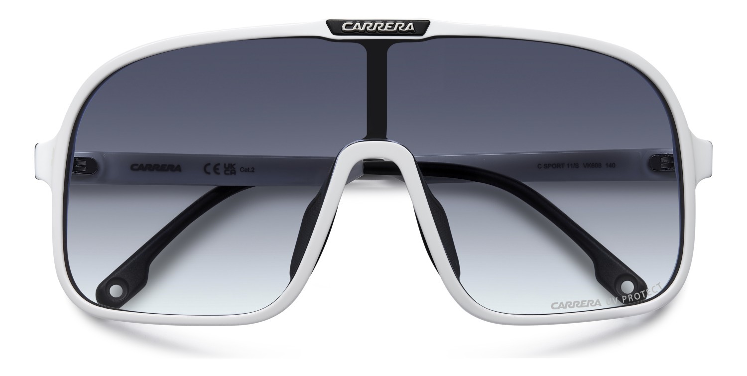 Occhiali da sole Carrera C Sport 11/S 208405 VK6 08 colore white forma mask lenti dk blue shaded