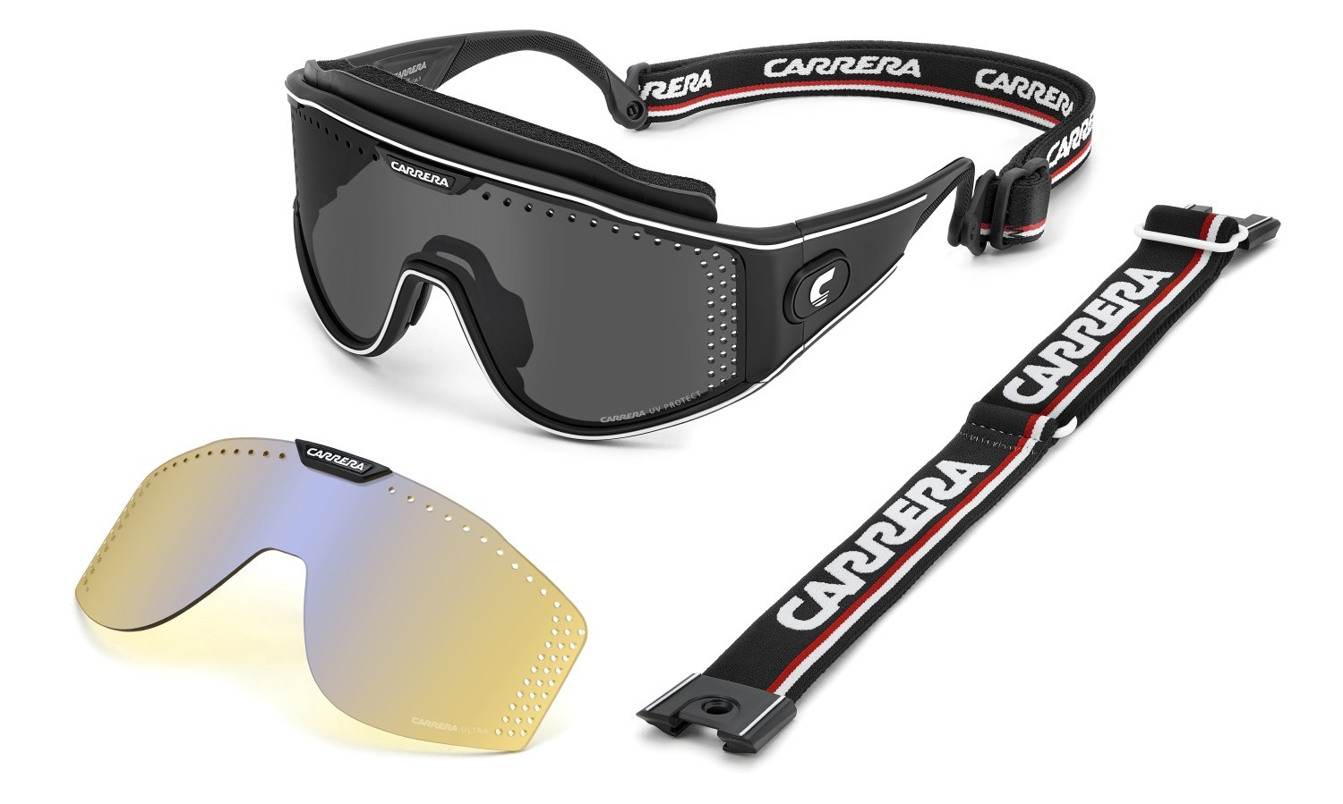 Sonnenbrillen Carrera Ca Transforma 208406 003 IR farbe matte black form maske gläser grey