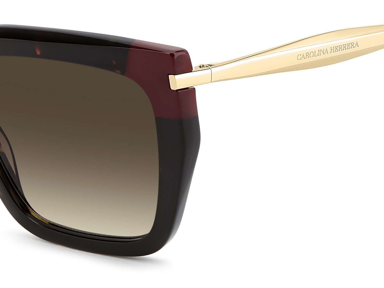Occhiali da sole Carolina Herrera Her 0348/S 208408 086 HA colore havana forma rettangolare lenti brown shaded