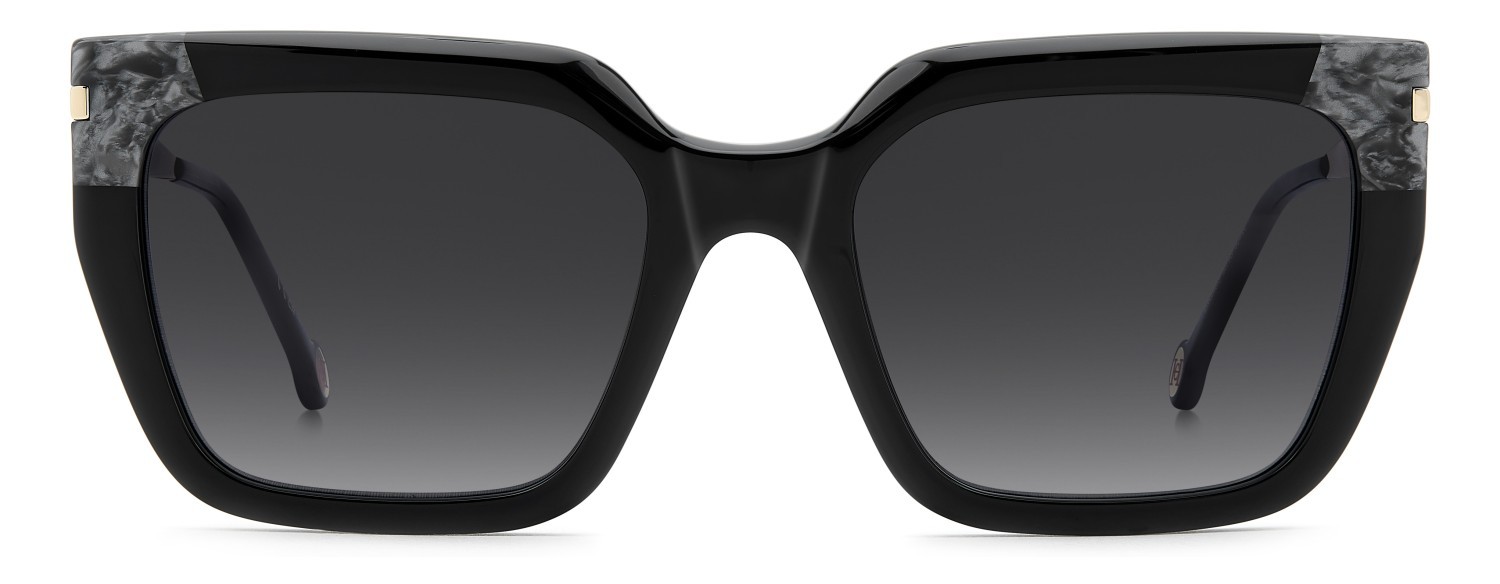 Occhiali da sole Carolina Herrera Her 0348/S 208408 807 9O colore black forma rettangolare lenti dark grey shaded