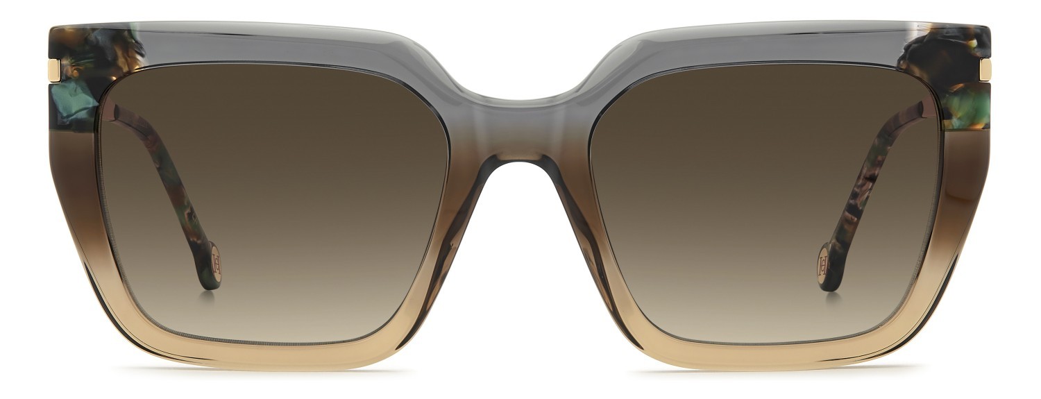 Sunglasses Carolina Herrera Her 0348/S 208408 TV7 HA color brown shaded grey shape rectangle lenses brown shaded