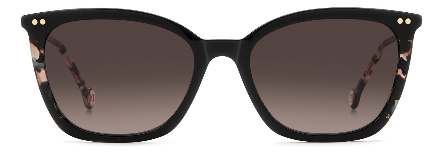 Occhiali da sole Carolina Herrera Her 0344/S 208409 2TB HA colore black pink havana forma farfalla lenti brown shaded