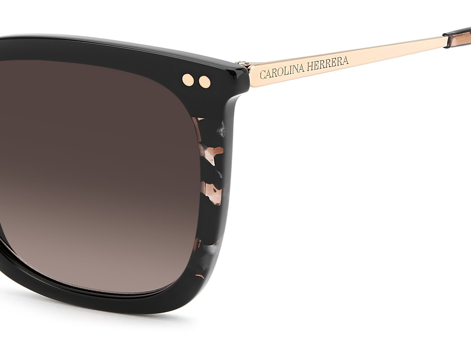 Occhiali da sole Carolina Herrera Her 0344/S 208409 2TB HA colore black pink havana forma farfalla lenti brown shaded