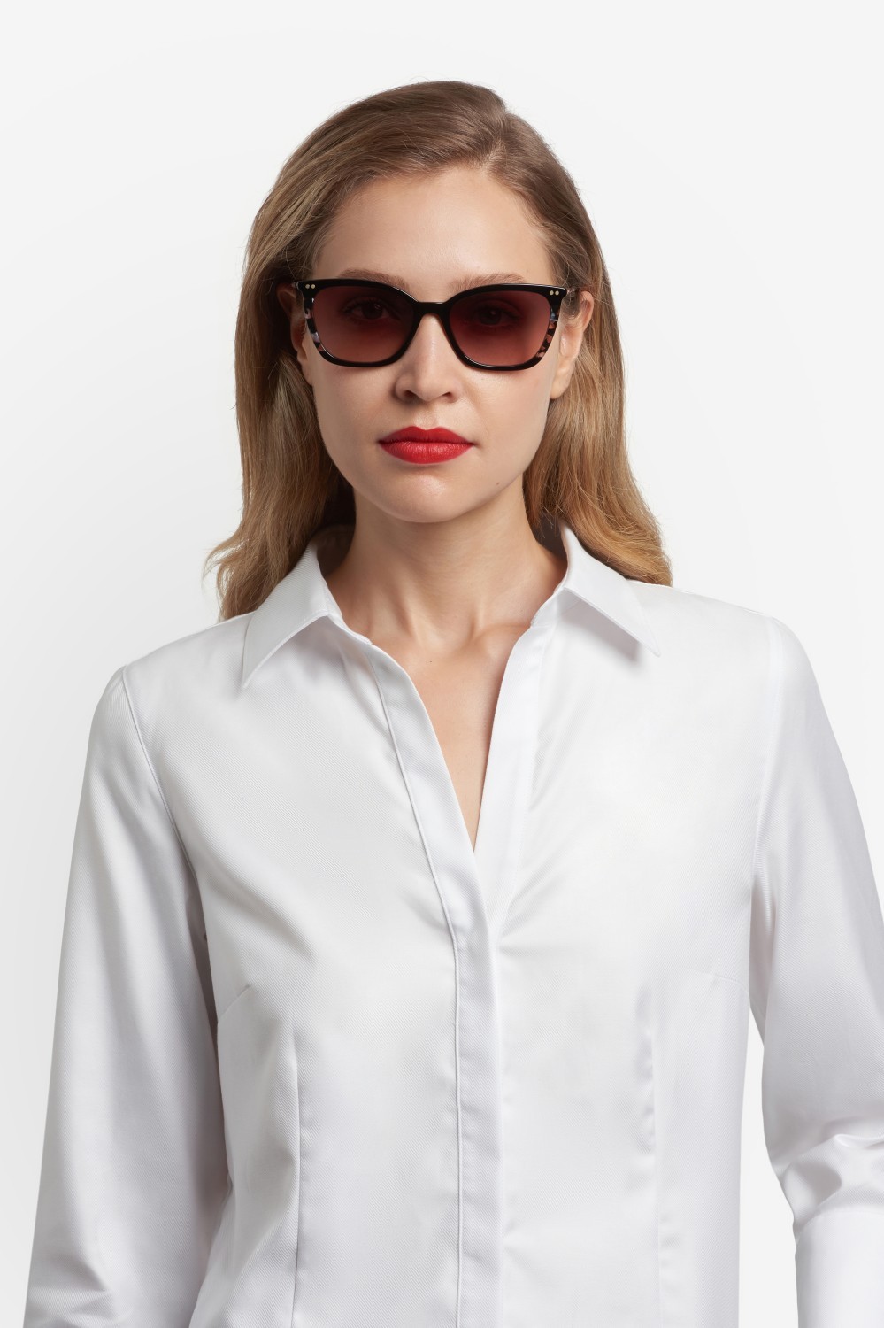 Occhiali da sole Carolina Herrera Her 0344/S 208409 2TB HA colore black pink havana forma farfalla lenti brown shaded