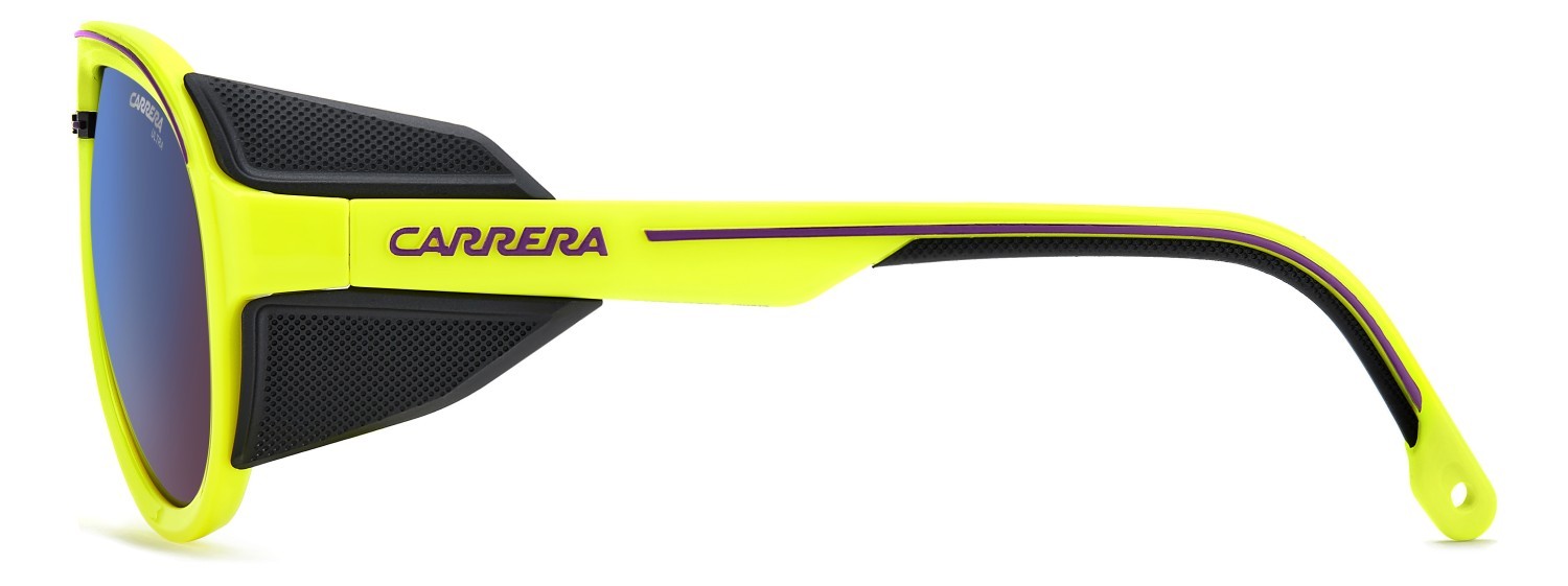 Occhiali da sole Carrera C Sport 09/S 208411 4CW MG colore yellow black forma aviator lenti violet high contrast blue filter