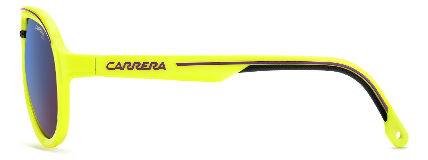 Occhiali da sole Carrera C Sport 09/S 208411 4CW MG colore yellow black forma aviator lenti violet high contrast blue filter