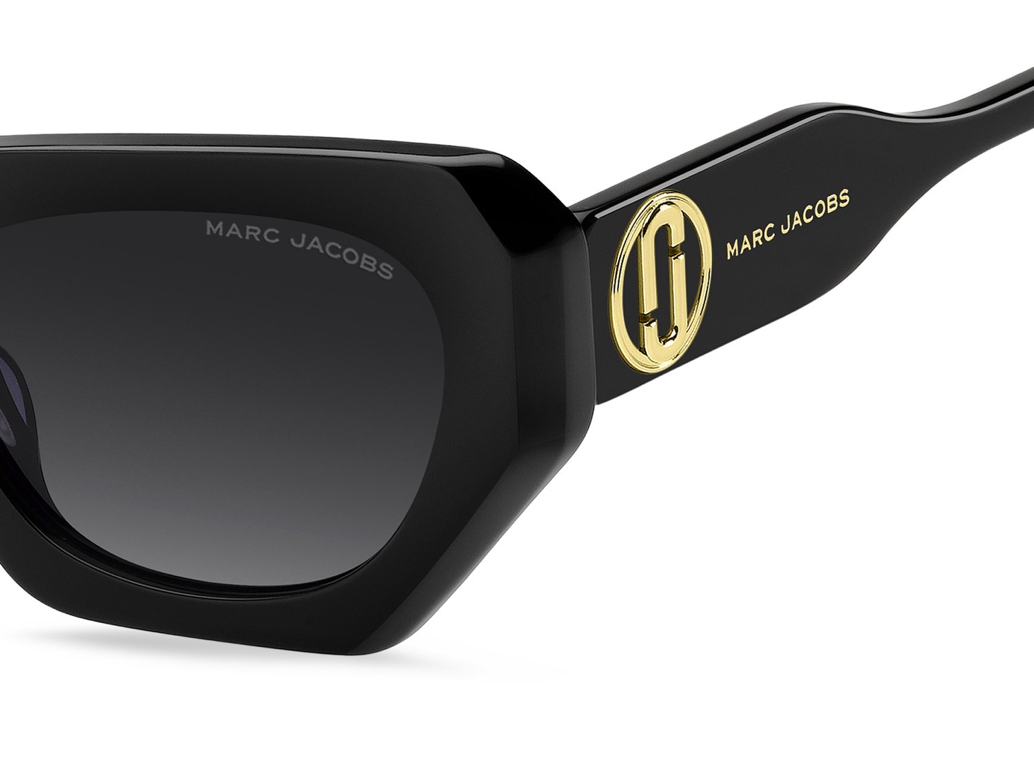 Occhiali da sole Marc Jacobs 851/S 208412 807 9O colore black forma rettangolare lenti dark grey shaded
