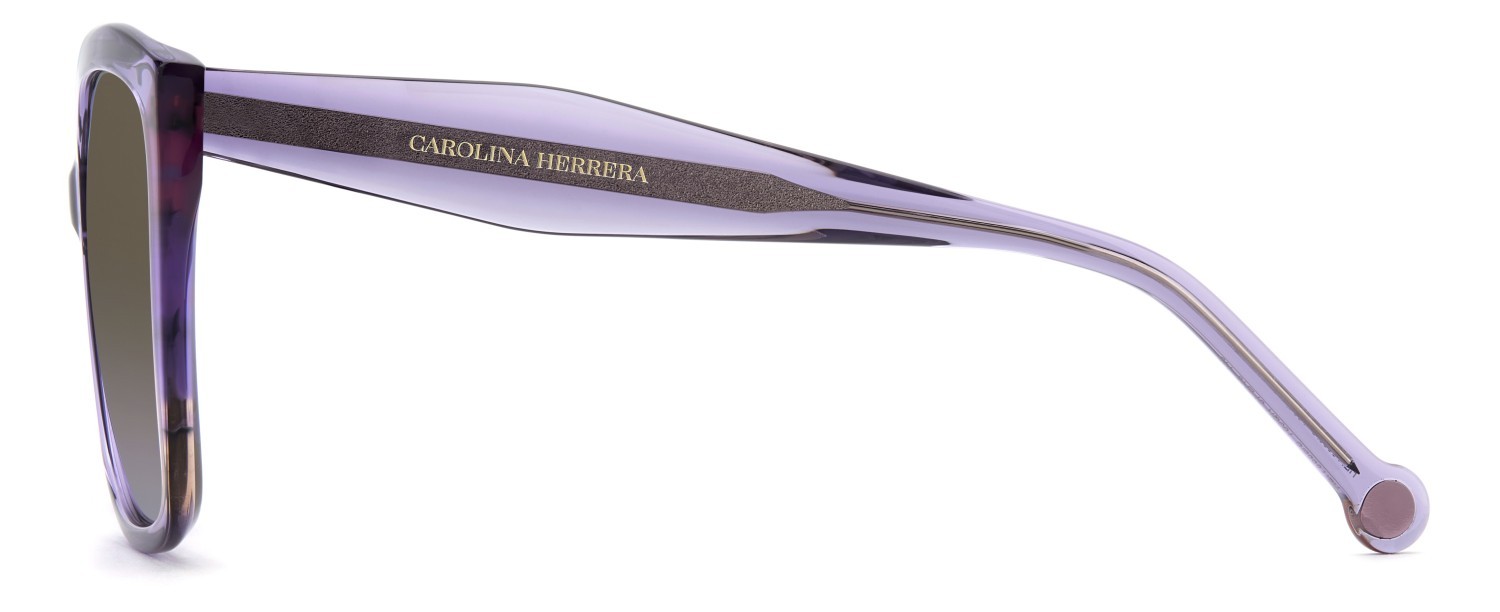 Occhiali da sole Carolina Herrera Her 0339/S 208414 789 QR colore lilac forma quadrato lenti brown violet doubleshade