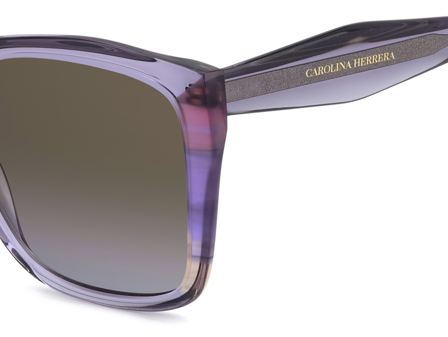 Occhiali da sole Carolina Herrera Her 0339/S 208414 789 QR colore lilac forma quadrato lenti brown violet doubleshade