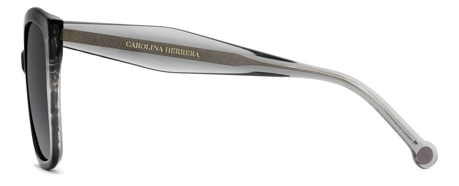 Occhiali da sole Carolina Herrera Her 0339/S 208414 807 9O colore black forma quadrato lenti dark grey shaded
