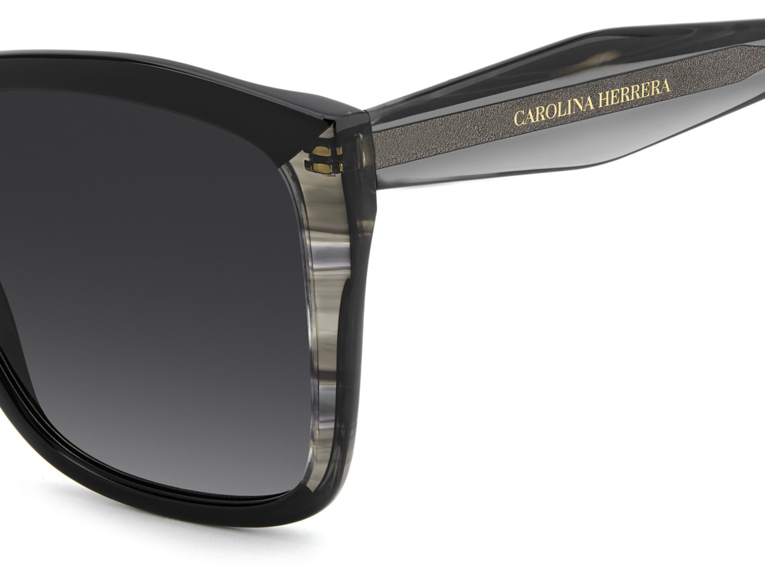 Occhiali da sole Carolina Herrera Her 0339/S 208414 807 9O colore black forma quadrato lenti dark grey shaded