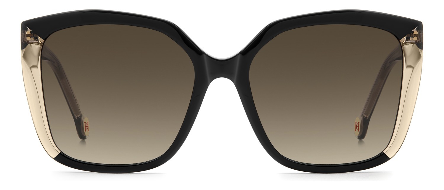Sunglasses Carolina Herrera Her 0339/S 208414 KDX HA color black nude shape square lenses brown shaded