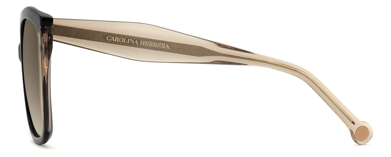 Sunglasses Carolina Herrera Her 0339/S 208414 KDX HA color black nude shape square lenses brown shaded