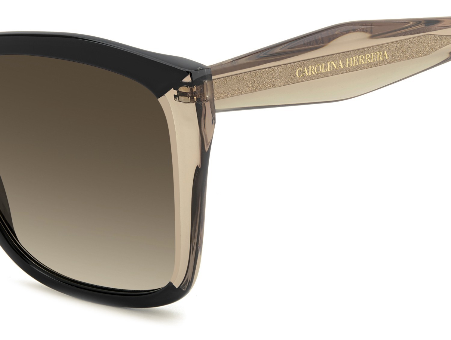Sunglasses Carolina Herrera Her 0339/S 208414 KDX HA color black nude shape square lenses brown shaded
