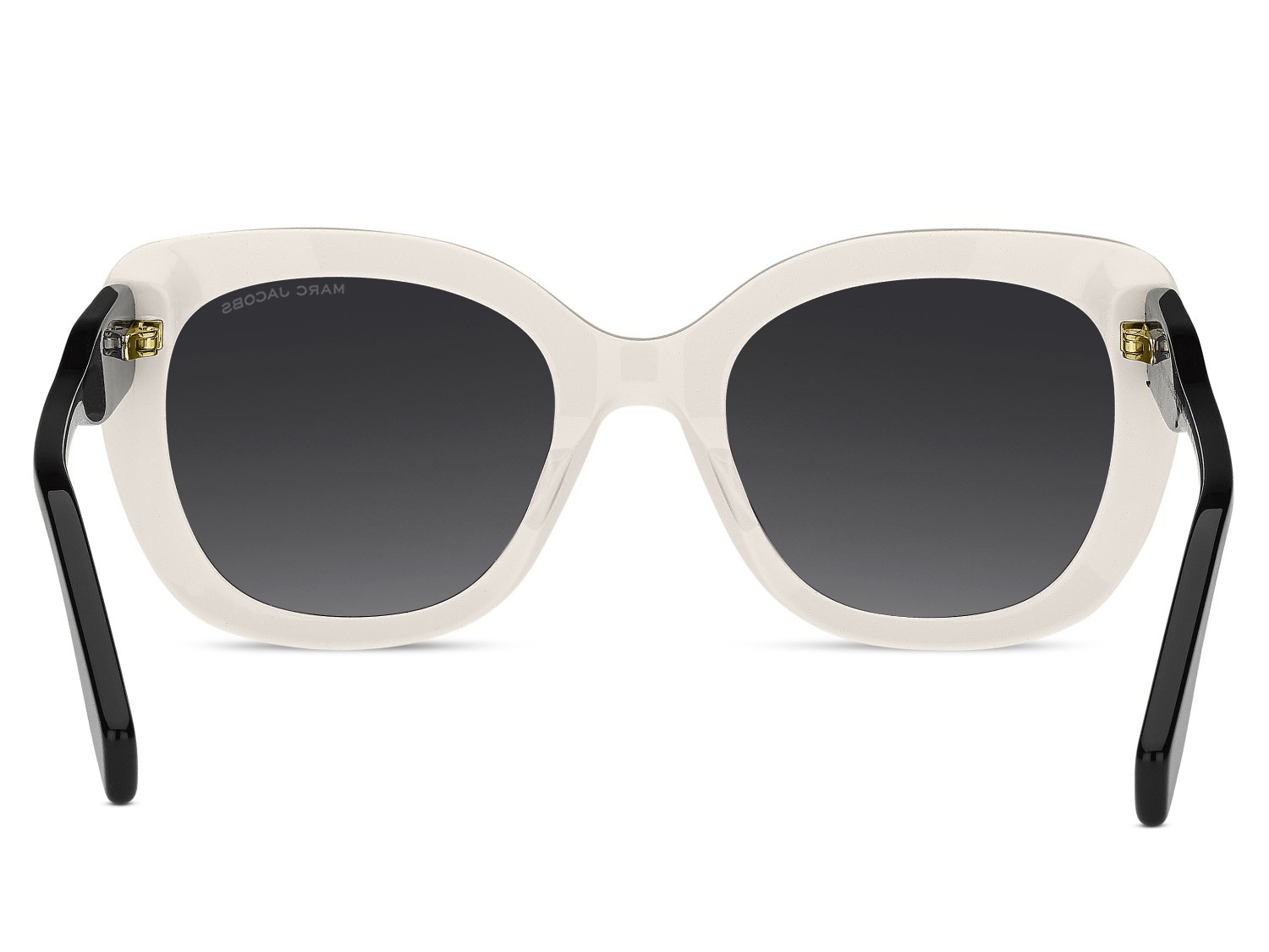 Occhiali da sole Marc Jacobs 852/S 208415 80S 9O colore black white forma cat eye lenti dark grey shaded