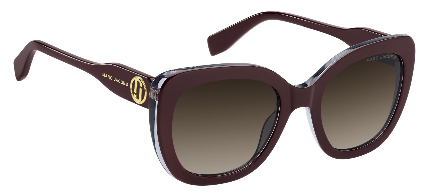 Sunglasses Marc Jacobs 852/S 208415 LHF HA color burgundy 2 shape cat eye lenses brown shaded