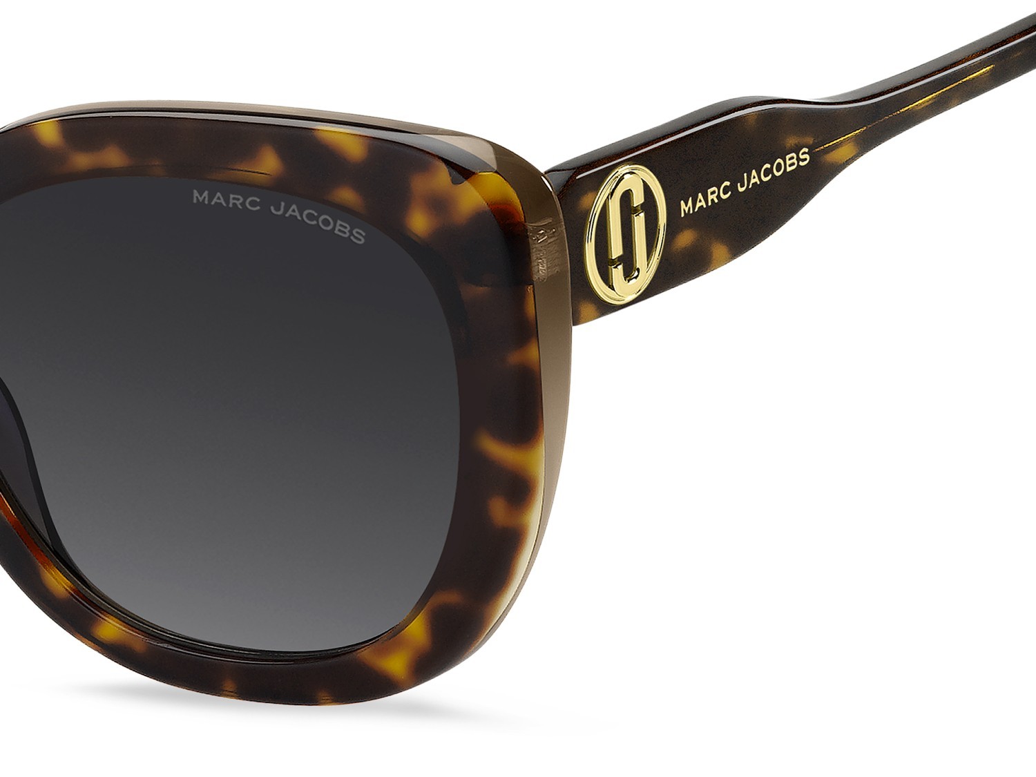 Occhiali da sole Marc Jacobs 852/S 208415 XLT 9O colore havana beige forma cat eye lenti dark grey shaded