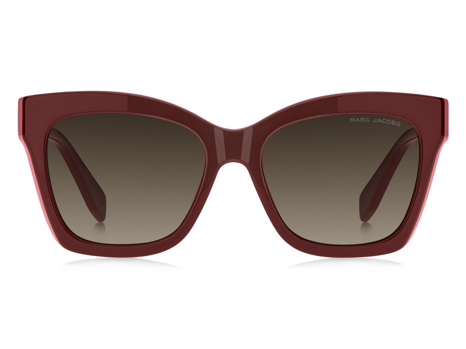 Occhiali da sole Marc Jacobs 853/S 208416 DHV HA colore burgundy fuchsia forma cat eye lenti brown shaded