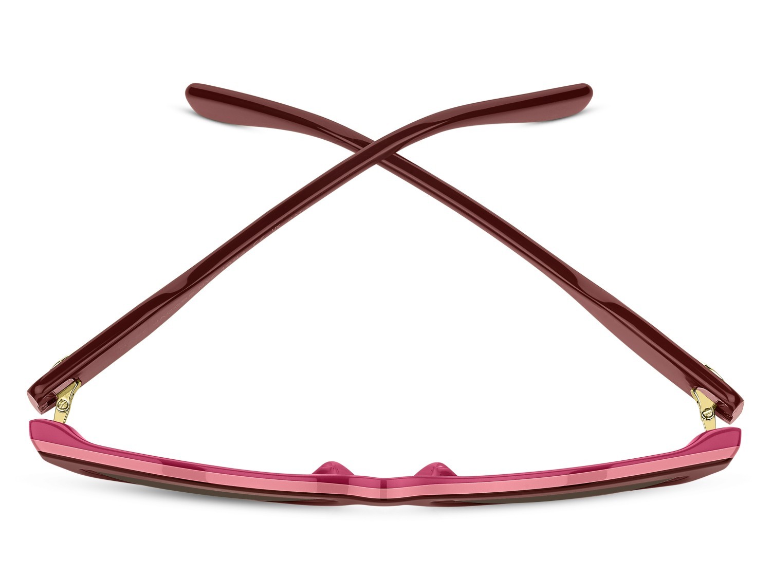 Occhiali da sole Marc Jacobs 853/S 208416 DHV HA colore burgundy fuchsia forma cat eye lenti brown shaded