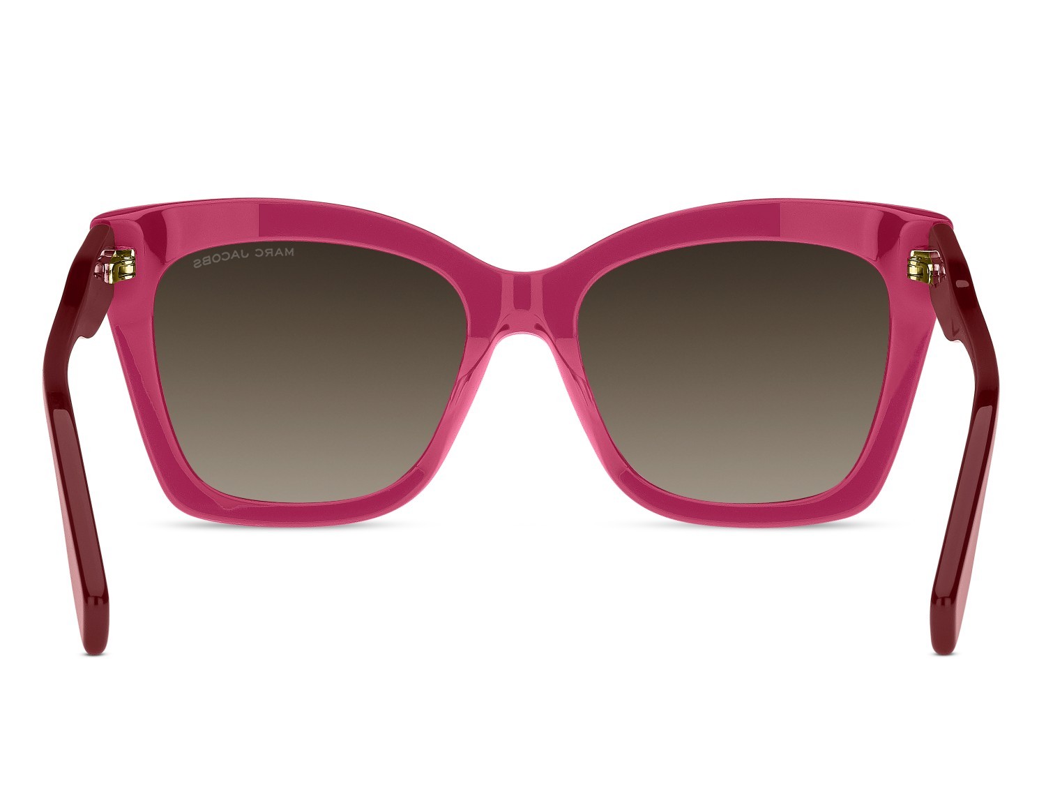 Occhiali da sole Marc Jacobs 853/S 208416 DHV HA colore burgundy fuchsia forma cat eye lenti brown shaded
