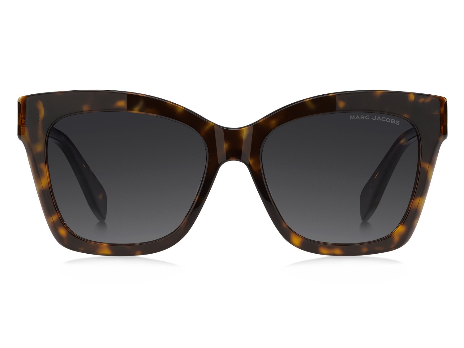 Occhiali da sole Marc Jacobs 853/S 208416 XLT 9O colore havana beige forma cat eye lenti dark grey shaded
