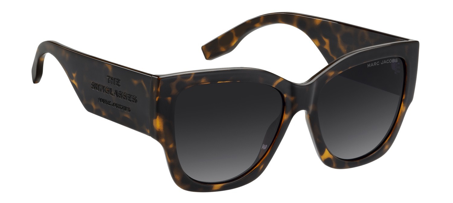 Occhiali da sole Marc Jacobs 859/S 208417 086 9O colore havana forma cat eye lenti dark grey shaded