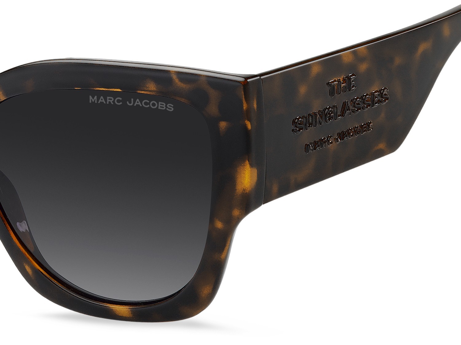 Occhiali da sole Marc Jacobs 859/S 208417 086 9O colore havana forma cat eye lenti dark grey shaded