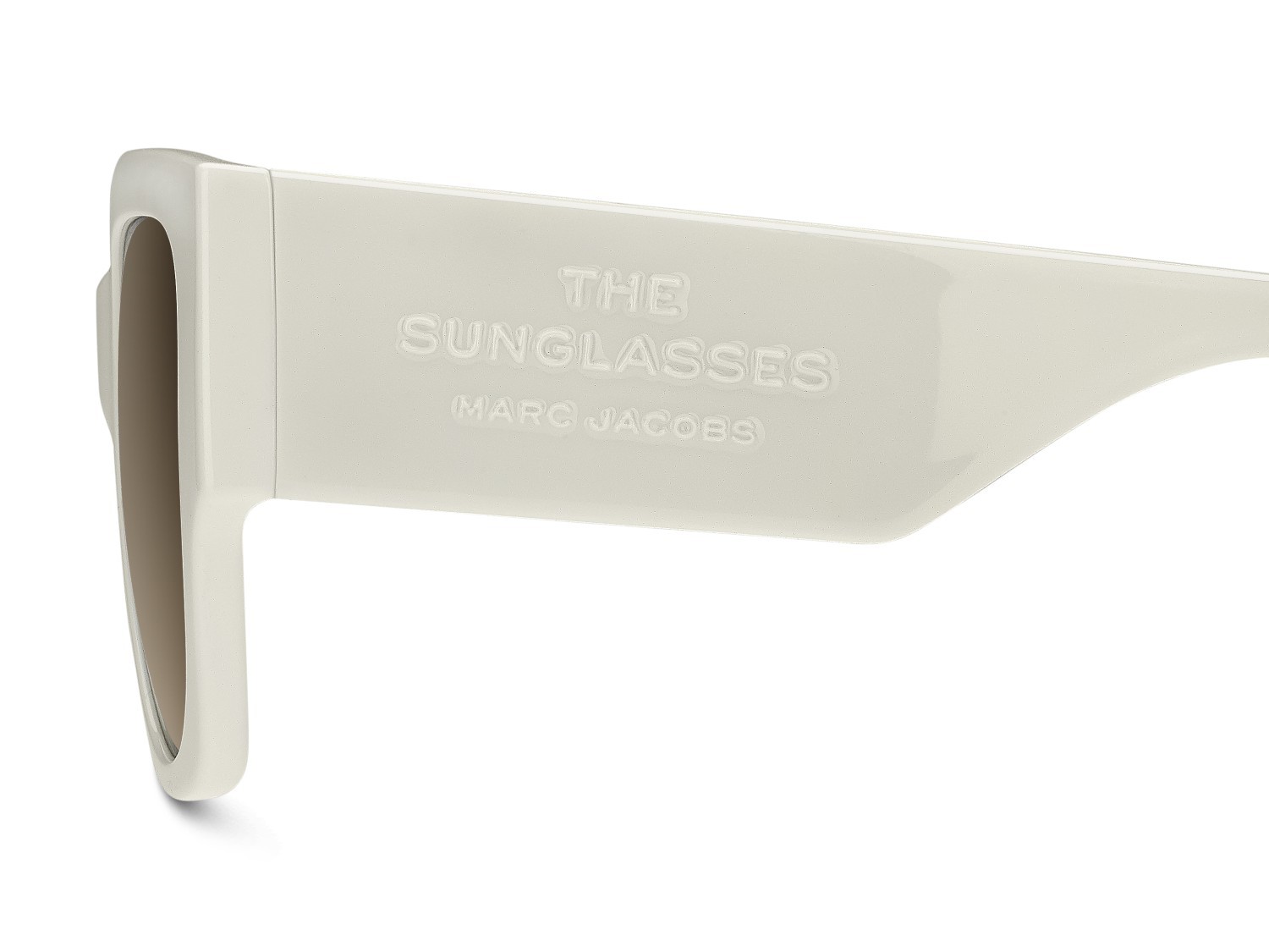 Occhiali da sole Marc Jacobs 859/S 208417 SZJ HA colore ivory forma cat eye lenti brown shaded