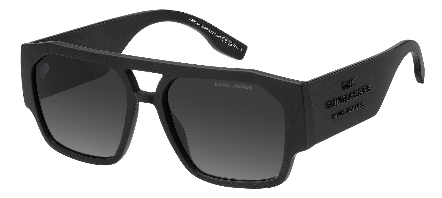 Occhiali da sole Marc Jacobs 860/S 208418 003 9O colore matte black forma navigator lenti dark grey shaded