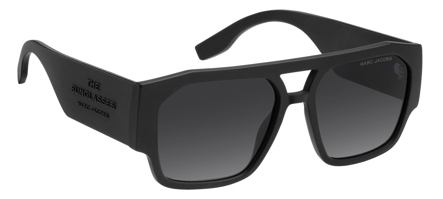 Occhiali da sole Marc Jacobs 860/S 208418 003 9O colore matte black forma navigator lenti dark grey shaded