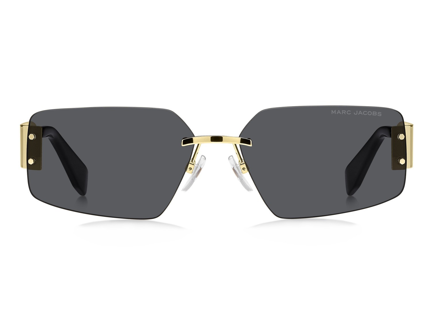 Occhiali da sole Marc Jacobs 875/S 208419 RHL IR colore gold black 2 forma rettangolare lenti grey