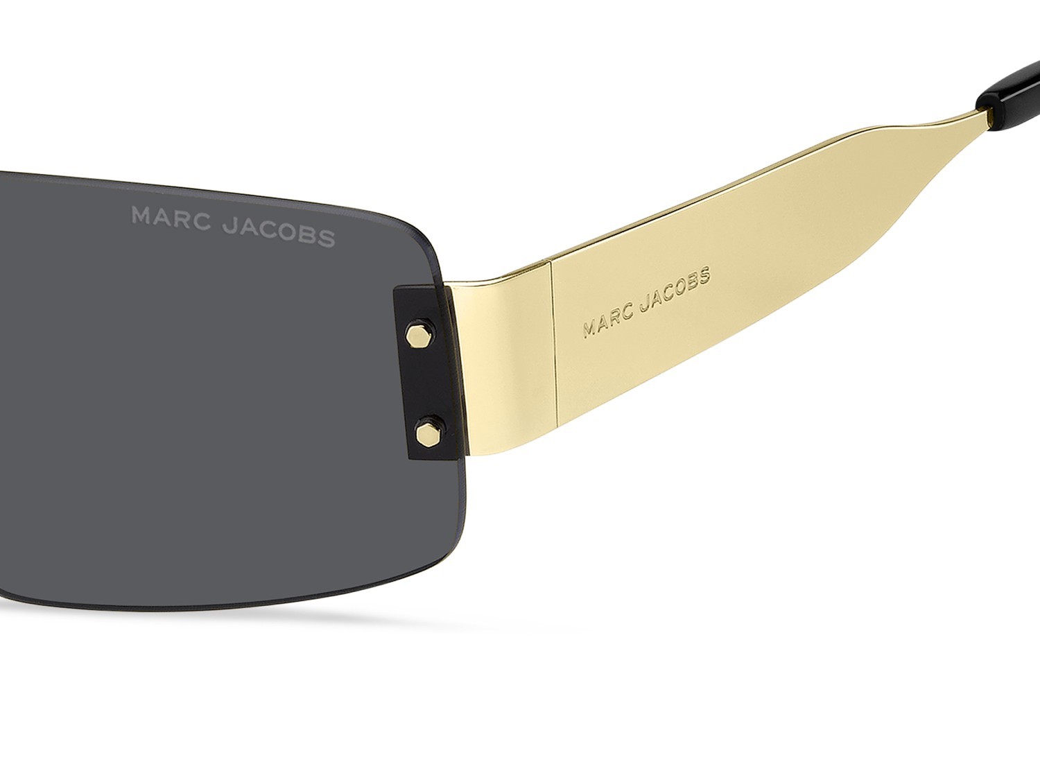 Occhiali da sole Marc Jacobs 875/S 208419 RHL IR colore gold black 2 forma rettangolare lenti grey