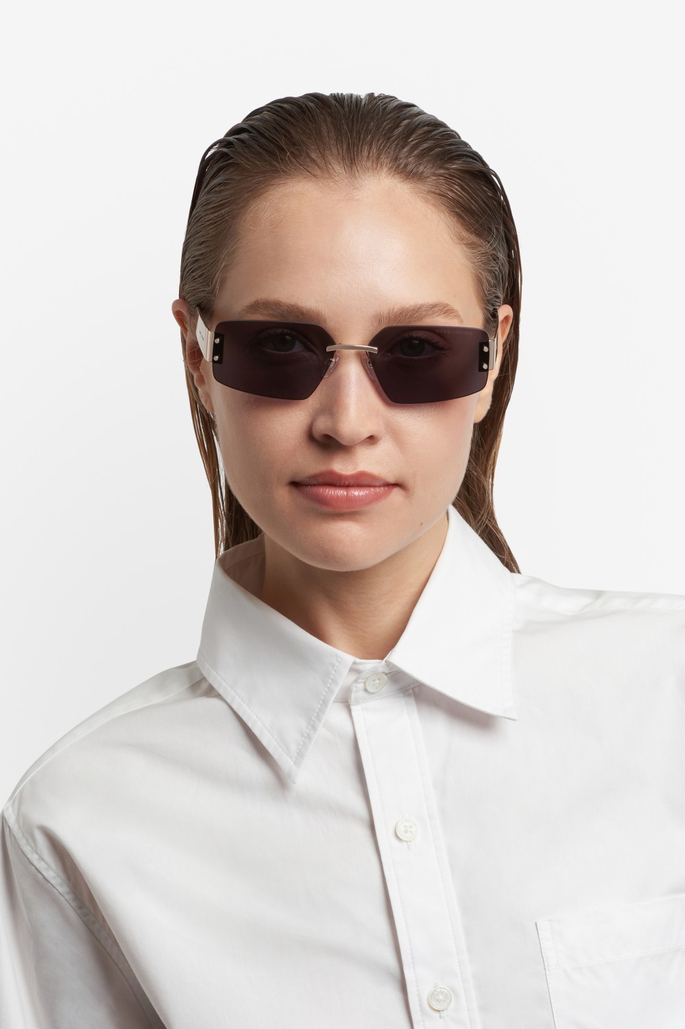 Occhiali da sole Marc Jacobs 875/S 208419 RHL IR colore gold black 2 forma rettangolare lenti grey