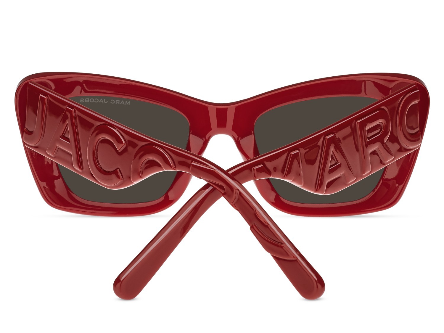 Occhiali da sole Marc Jacobs 864/S 208420 C9A IR colore red forma cat eye lenti grey