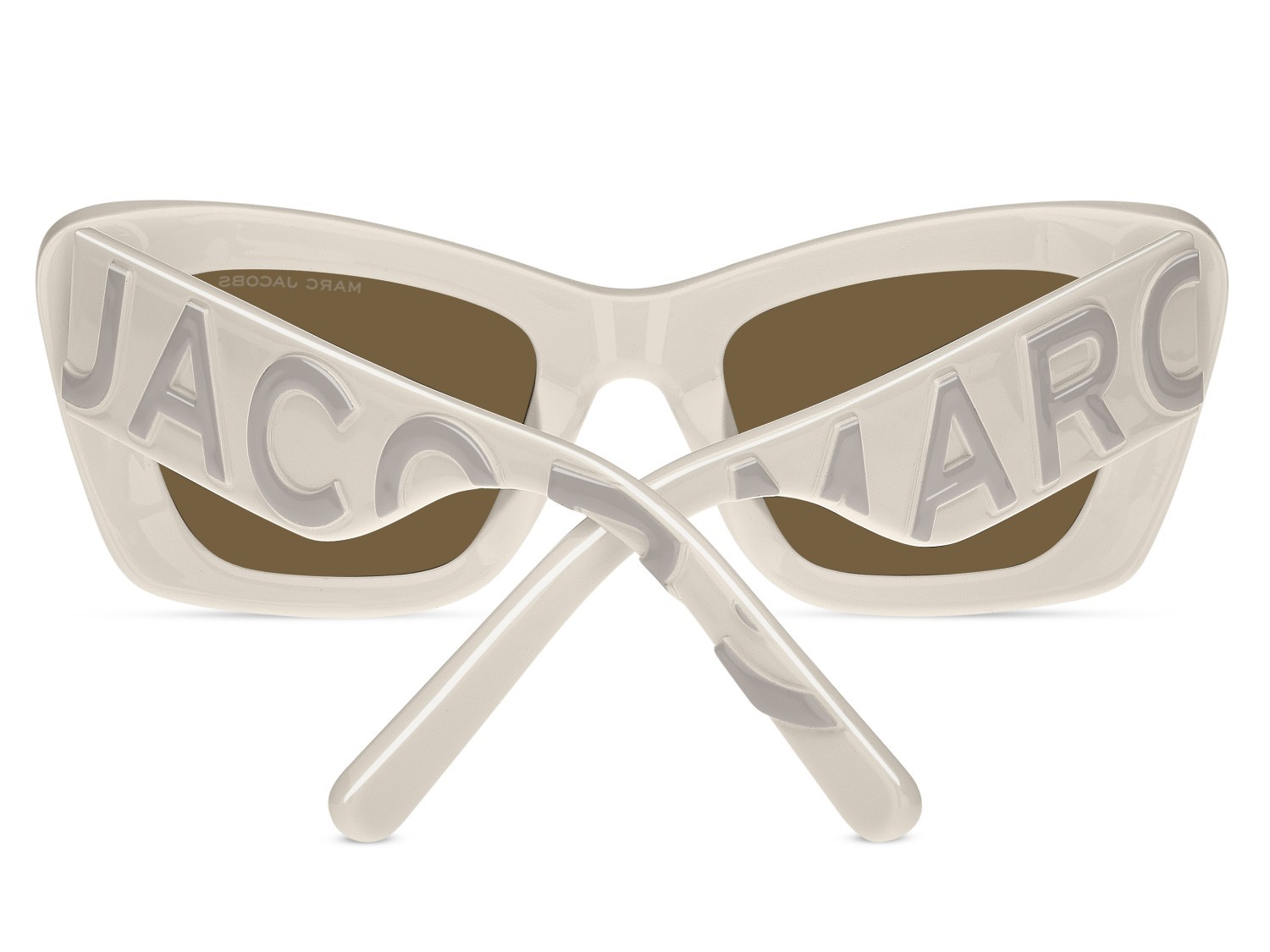 Sunglasses Marc Jacobs 864/S 208420 SZJ 70 color ivory shape cat eye lenses brown