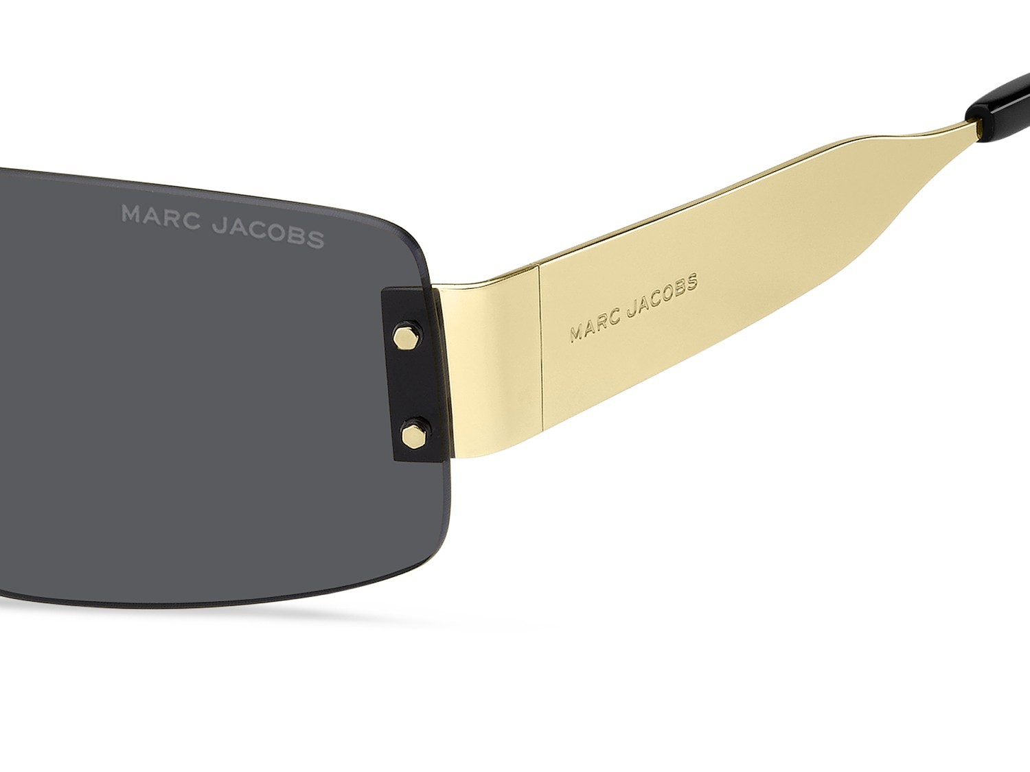 Occhiali da sole Marc Jacobs 875/N 208421 RHL IR colore gold black 2 forma rettangolare lenti grey