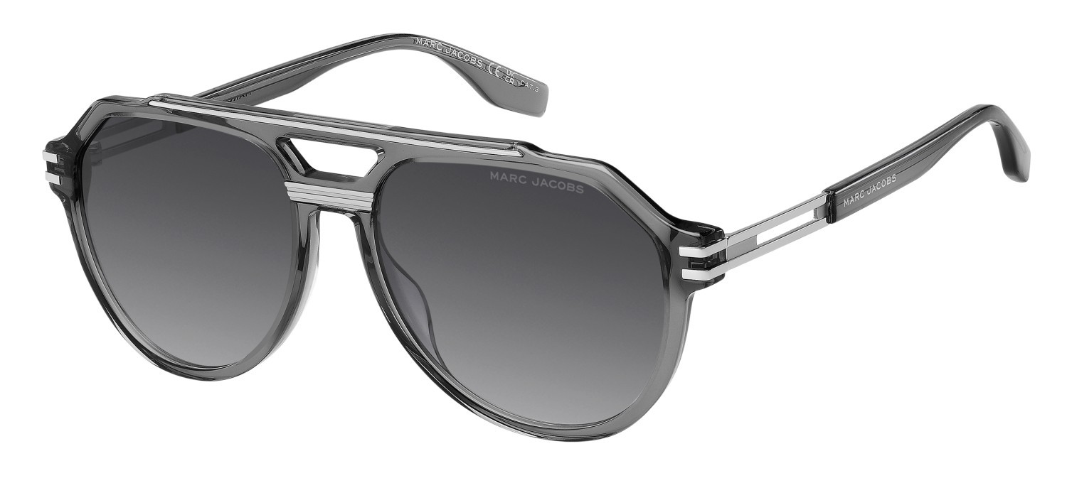Occhiali da sole Marc Jacobs 876/S 208422 KB7 9O colore grey forma aviator lenti dark grey shaded
