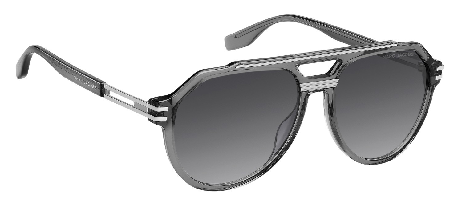 Occhiali da sole Marc Jacobs 876/S 208422 KB7 9O colore grey forma aviator lenti dark grey shaded