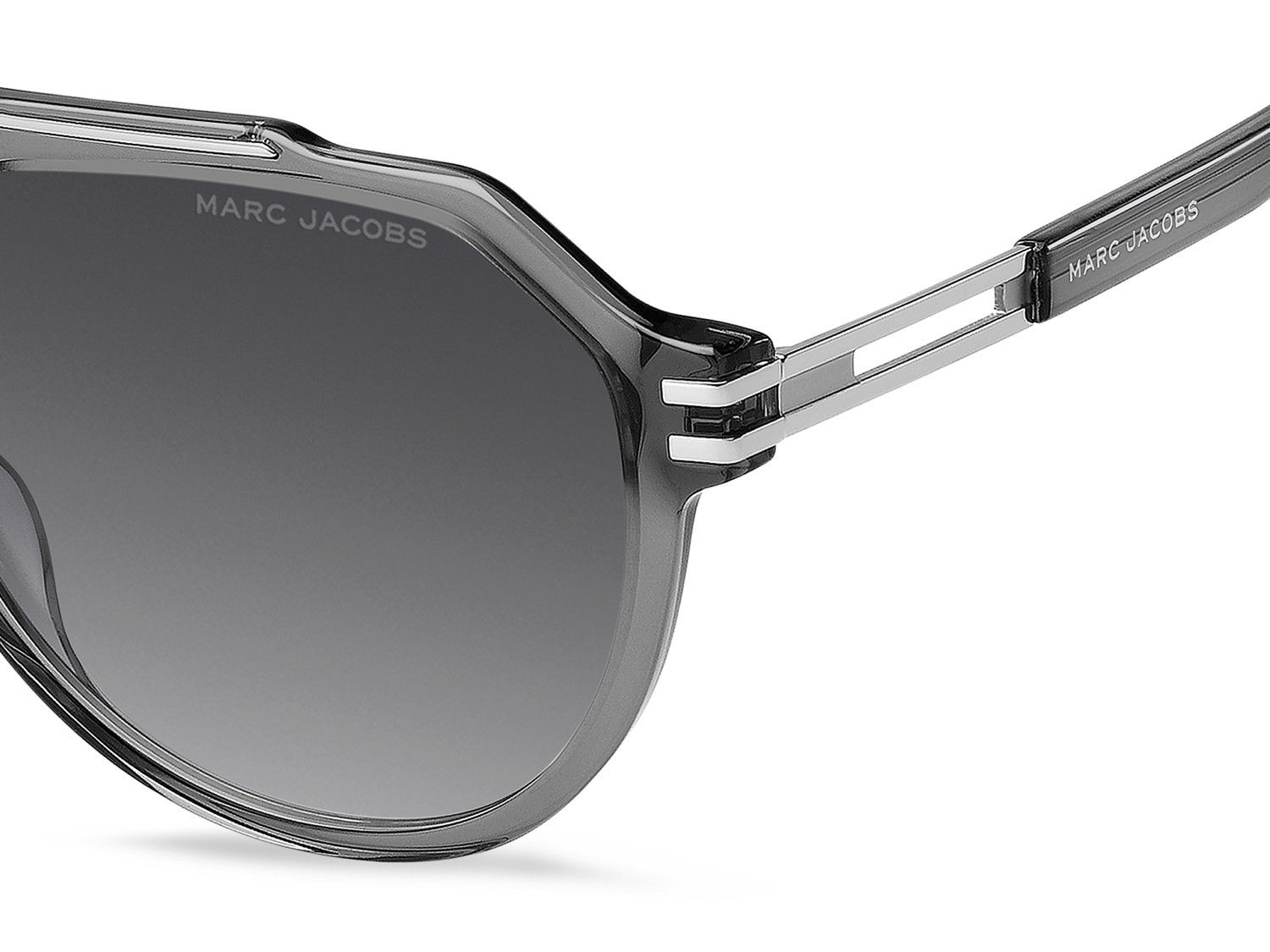 Occhiali da sole Marc Jacobs 876/S 208422 KB7 9O colore grey forma aviator lenti dark grey shaded