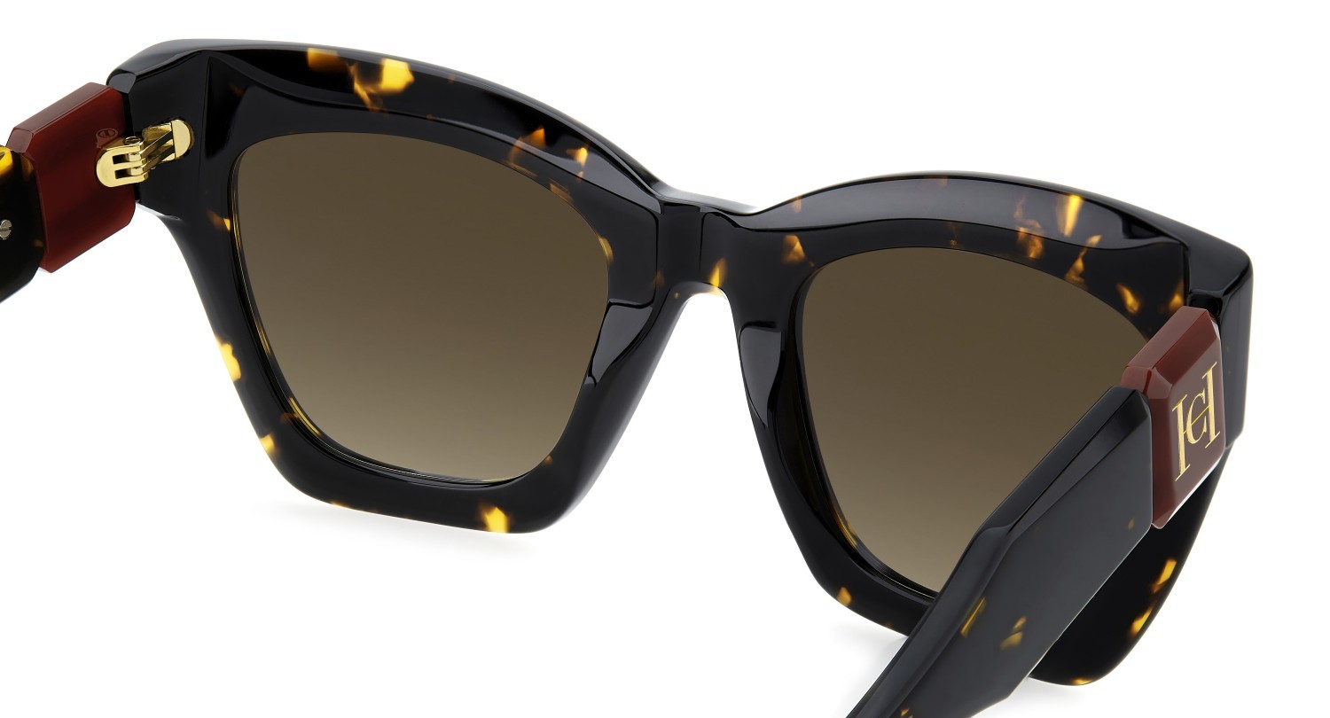 Occhiali da sole Carolina Herrera Her 0327/S 208423 086 HA colore havana forma cat eye lenti brown shaded