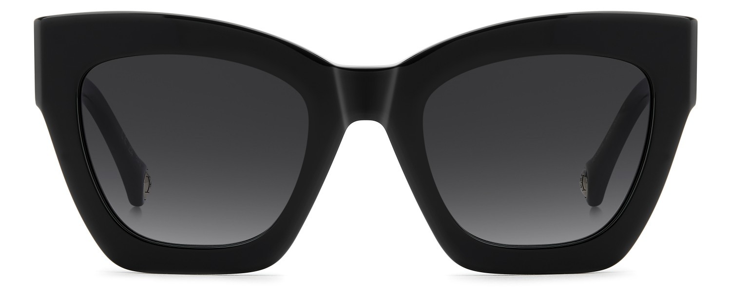 Occhiali da sole Carolina Herrera Her 0327/S 208423 807 9O colore black forma cat eye lenti dark grey shaded