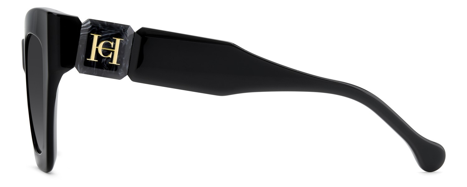 Occhiali da sole Carolina Herrera Her 0327/S 208423 807 9O colore black forma cat eye lenti dark grey shaded