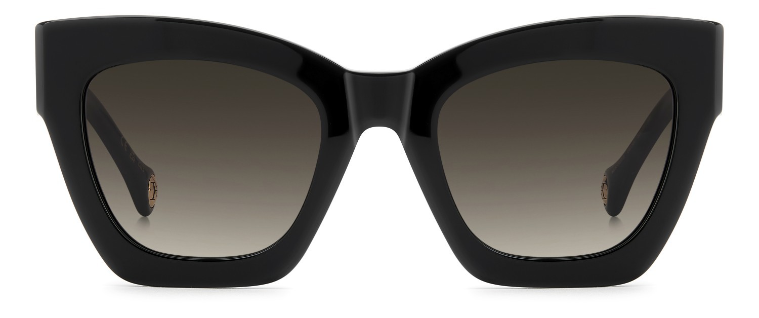 Sunglasses Carolina Herrera Her 0327/S 208423 GBY HA color black marble shape cat eye lenses brown shaded