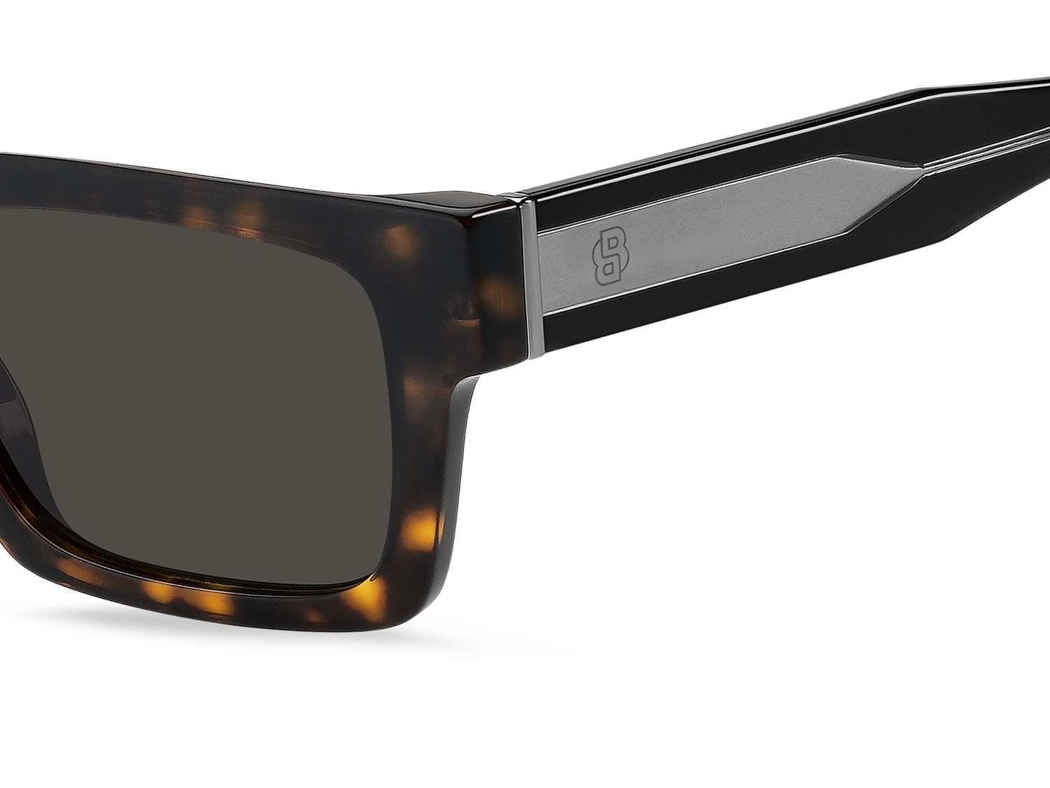 Occhiali da sole Hugo Boss 1855/S 208424 086 IR colore havana forma rettangolare lenti grey
