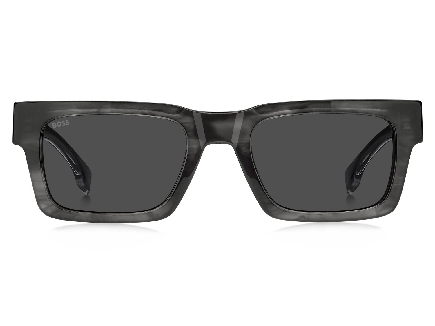 Occhiali da sole Hugo Boss 1855/S 208424 2W8 IR colore grey horn forma rettangolare lenti grey