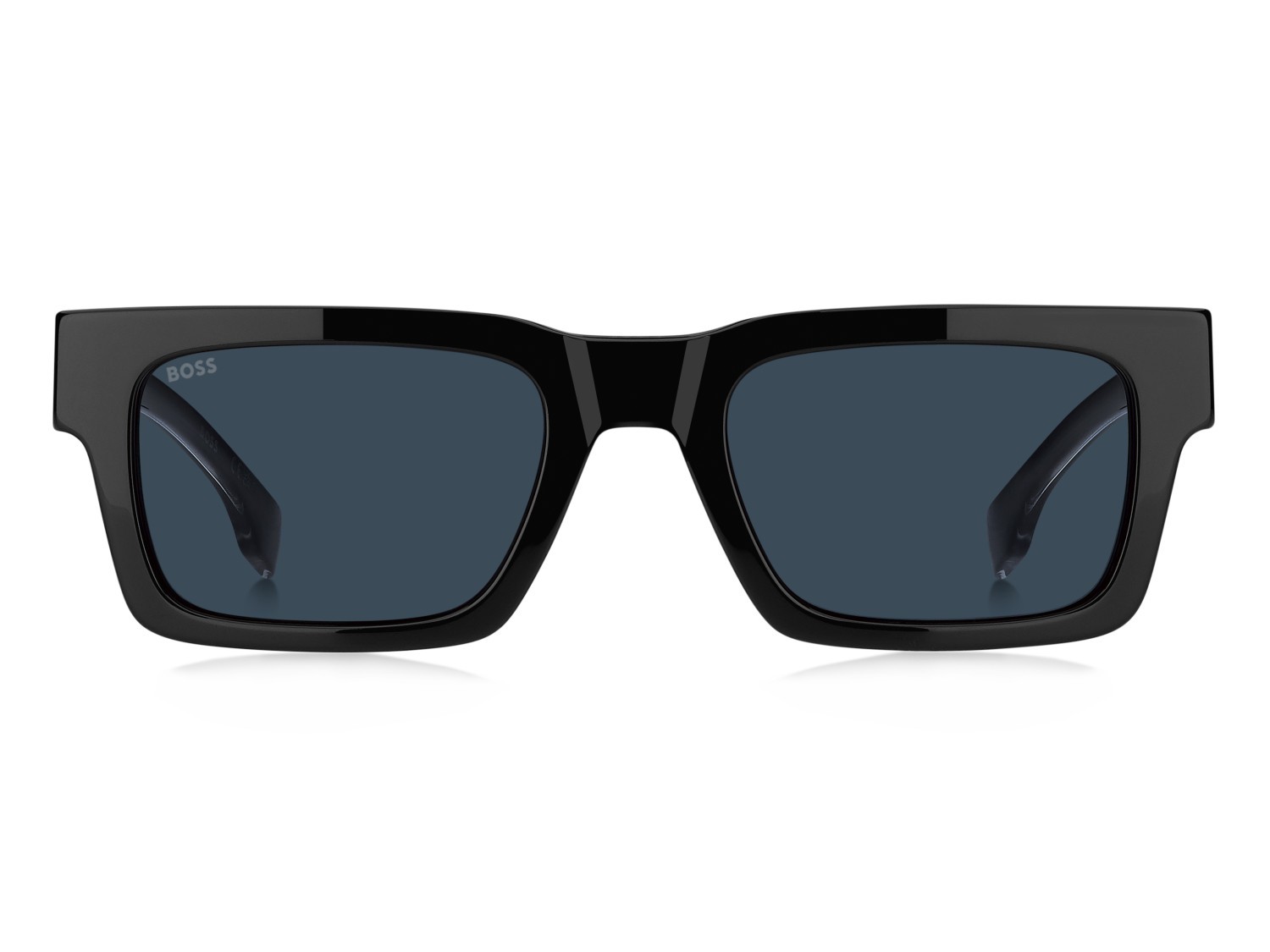 Occhiali da sole Hugo Boss 1855/S 208424 807 KU colore black forma rettangolare lenti blue