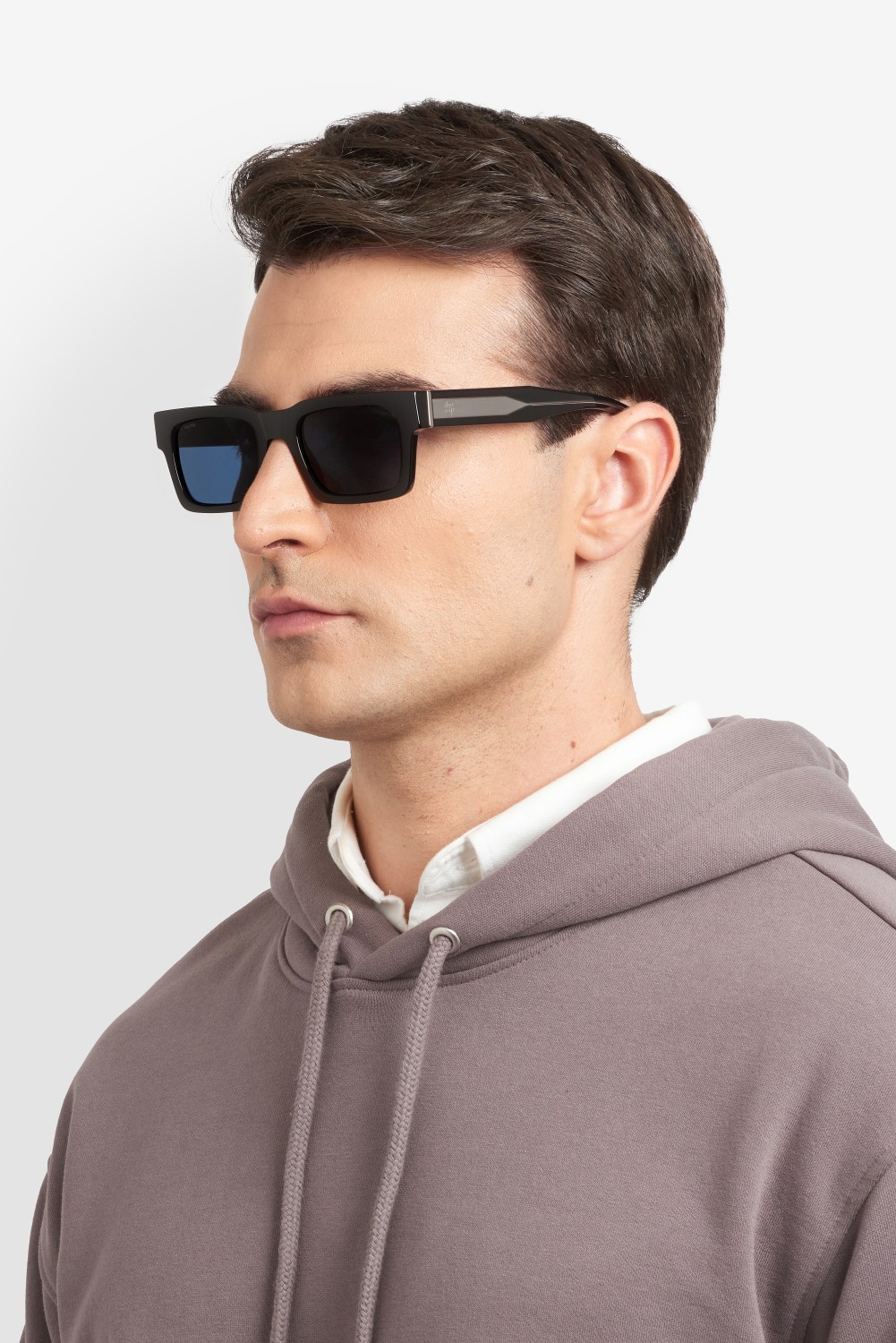 Occhiali da sole Hugo Boss 1855/S 208424 807 KU colore black forma rettangolare lenti blue
