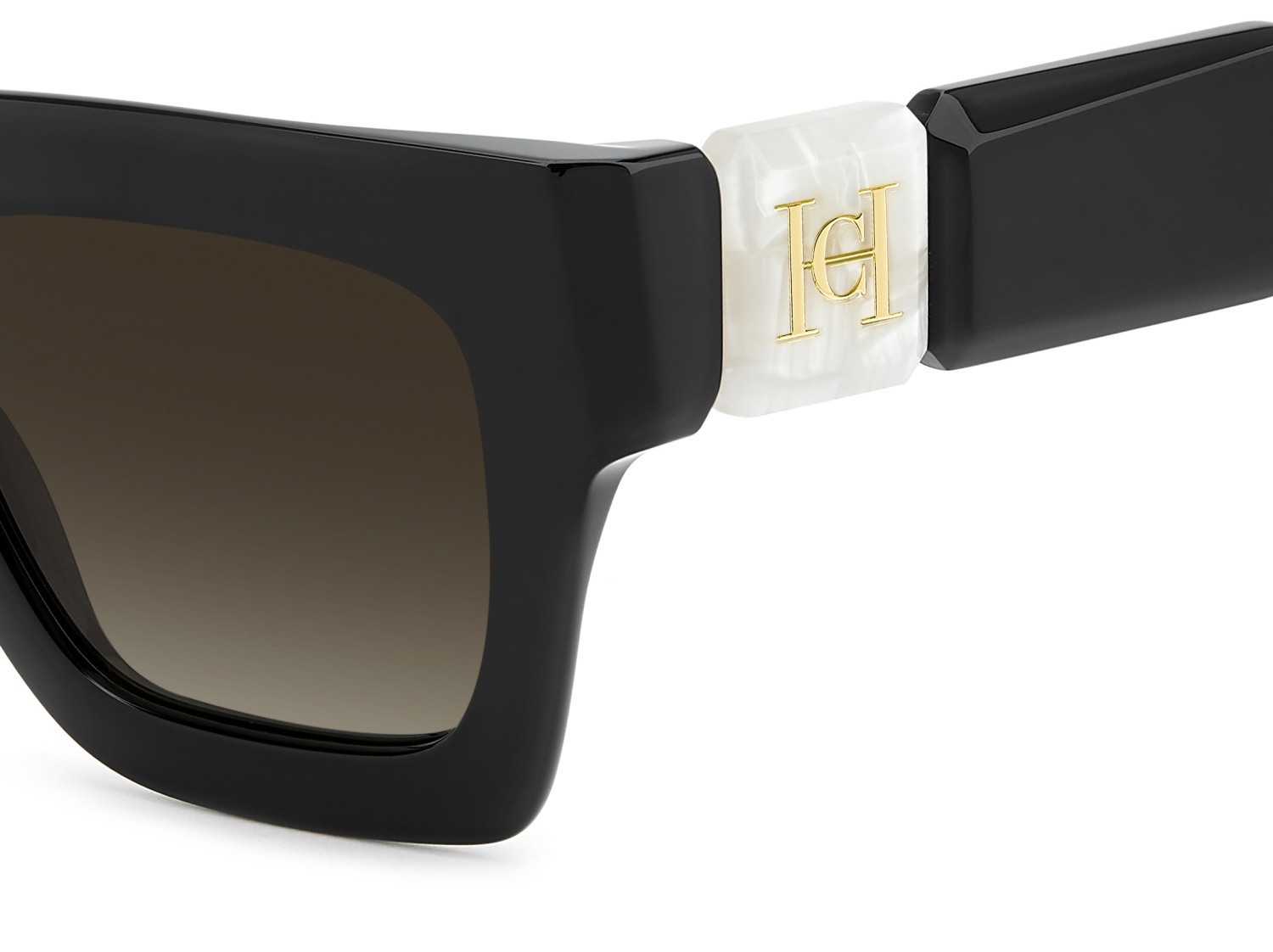 Occhiali da sole Carolina Herrera Her 0328/S 208425 GBY HA colore black marble forma quadrato lenti brown shaded