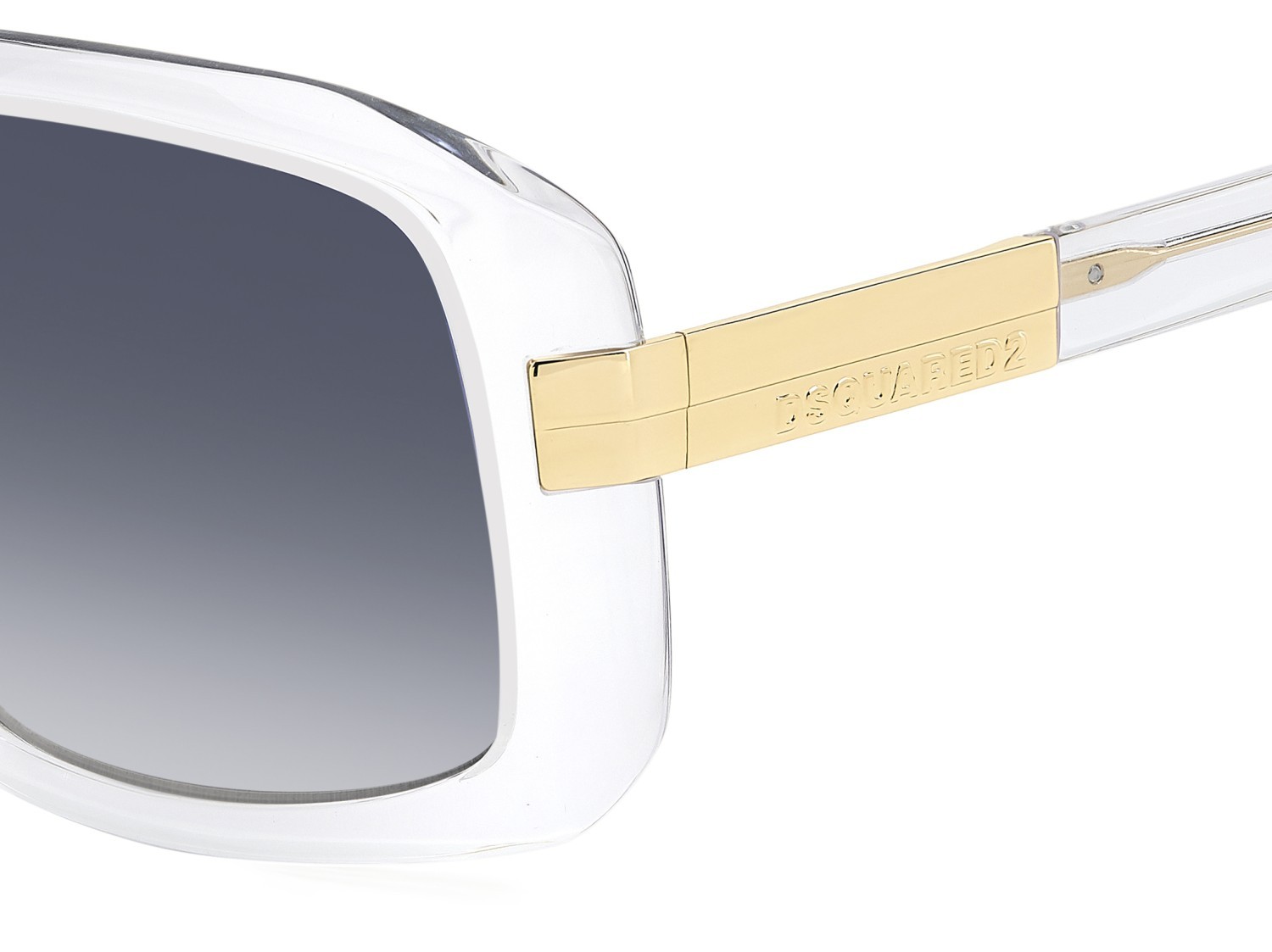Occhiali da sole Dsquared2 D2 0178/S 208426 900 08 colore crystal forma rettangolare lenti dk blue shaded